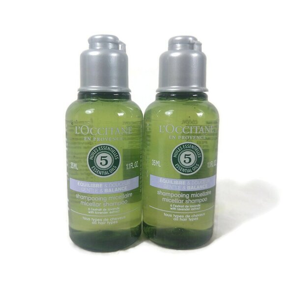 L'Occitane Gentle & Balance Micellar Shampoo (all Hair Type) 35 Ml X 2 NEW - Picture 1 of 6